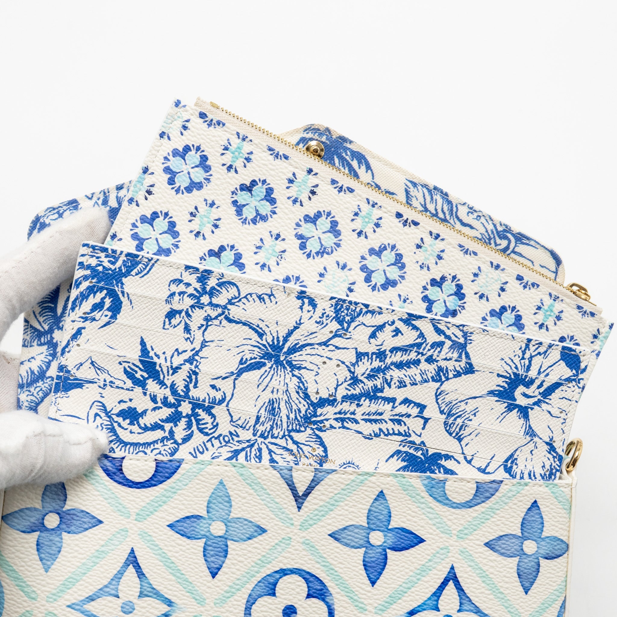 LOUIS VUITTON FELICIE POCHETTE MONOGRAM CANVAS BLUE/MULTICOLOUR GHW