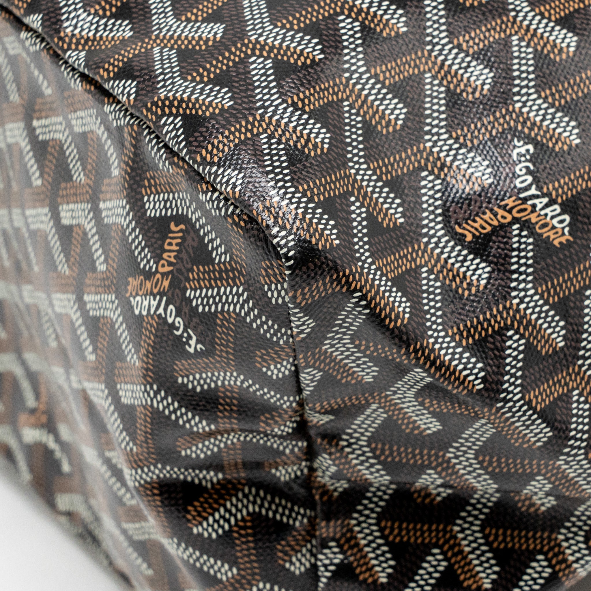 GOYARD SAINT LOUIS PM BAG GOYARDINE CANVAS/CALFSKIN BLACK SHW