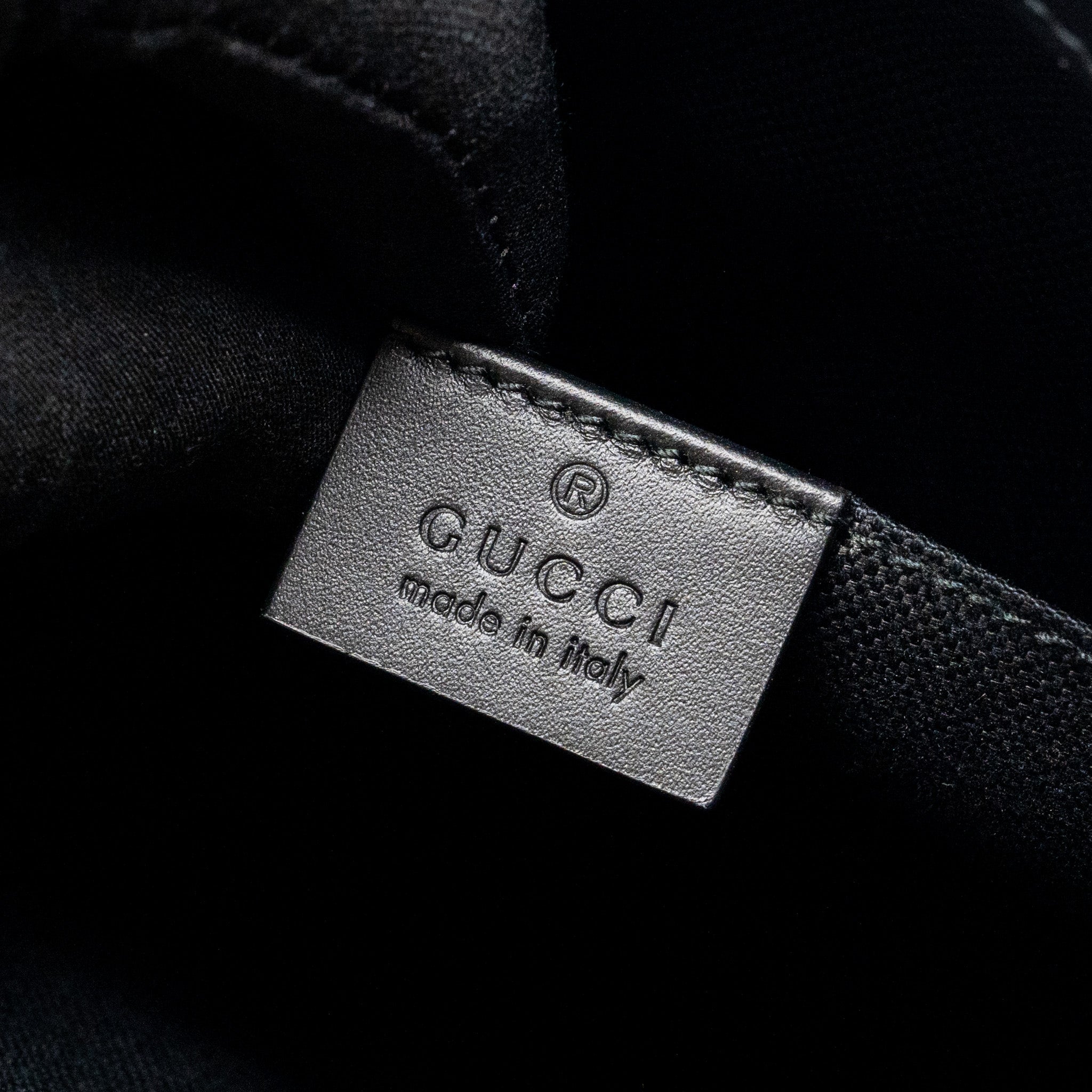 GUCCI GG SUPREME CANVAS / LEATHER ZIP CLUTCH BLACK/ MULTICOLOUR SHW