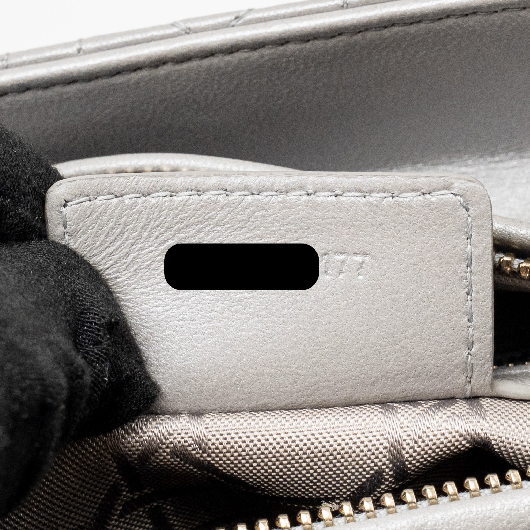 DIOR MEDIUM LADY DIOR LAMBSKIN GREY LGHW