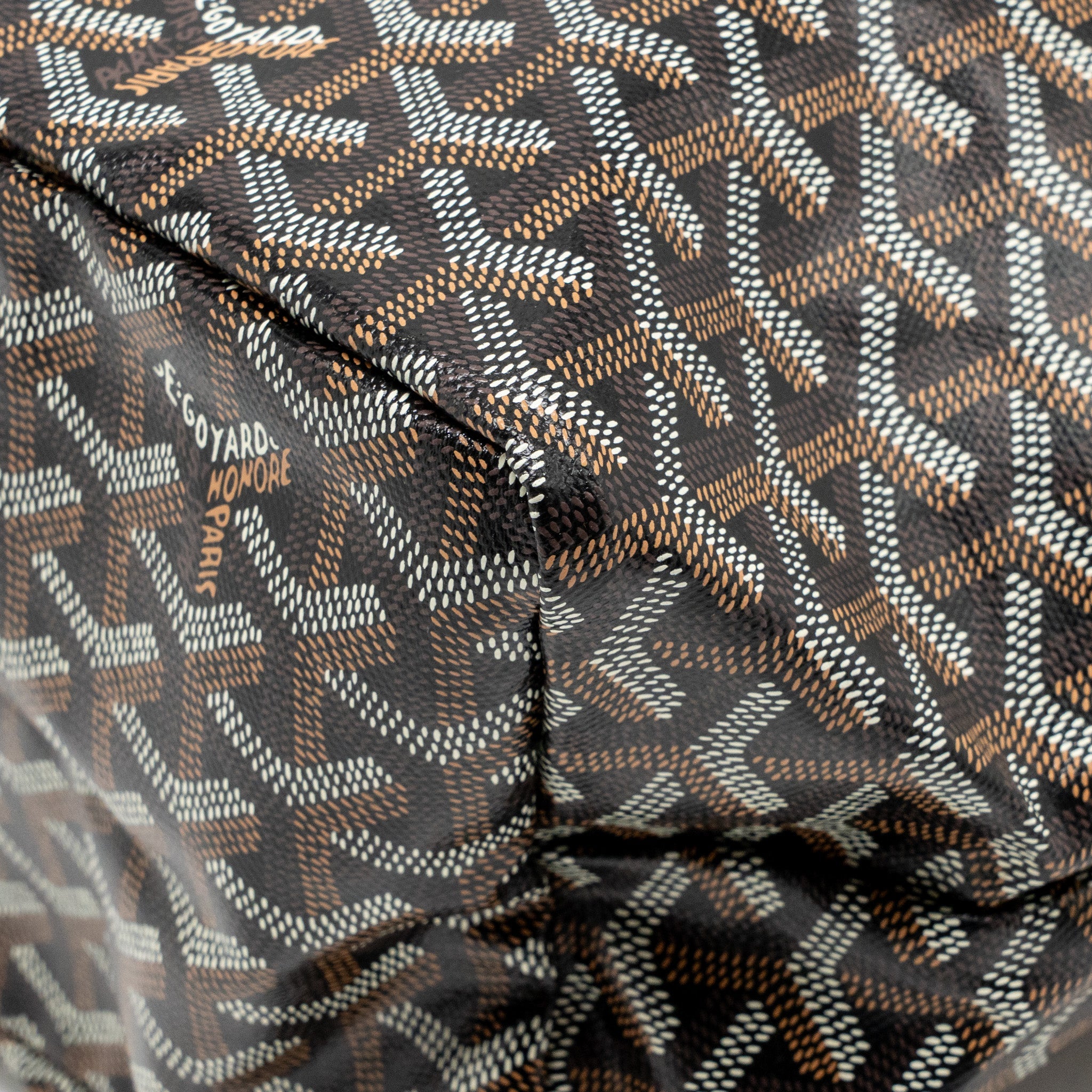 GOYARD SAINT LOUIS PM BAG GOYARDINE CANVAS/CALFSKIN BLACK SHW