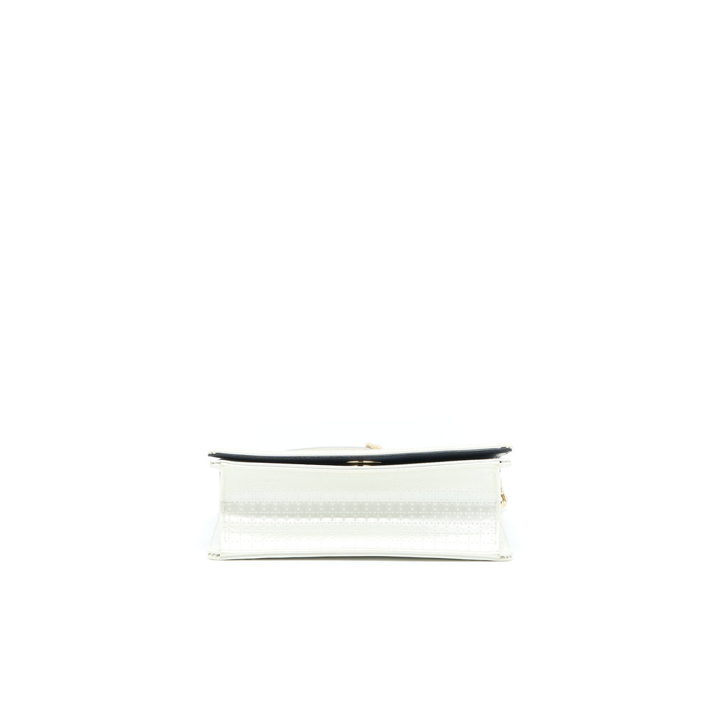 DIOR SMALL DIORMA METALLIC WHITE LGHW