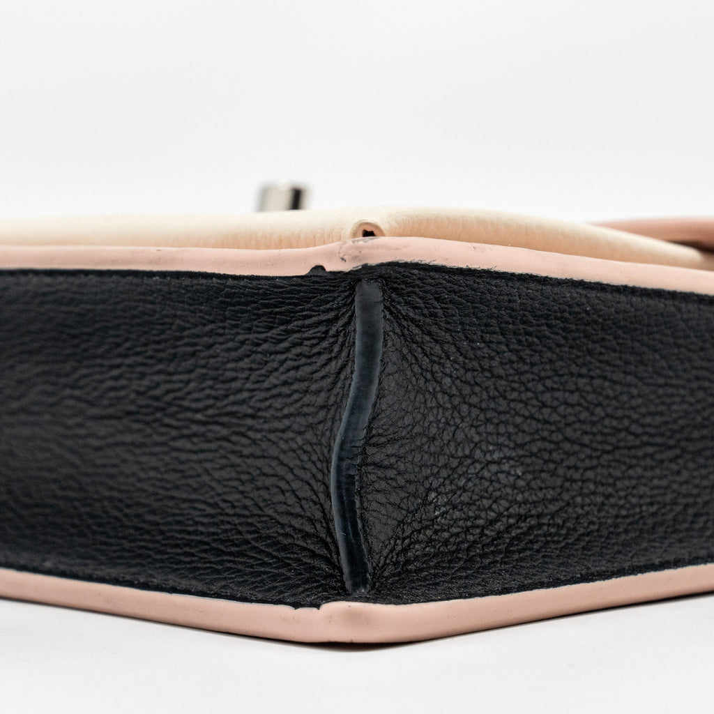 LOUIS VUITTON MY LOCK ME CHAIN POCHETTE CALFSKIN PINK/CREAMY WHITE SHW