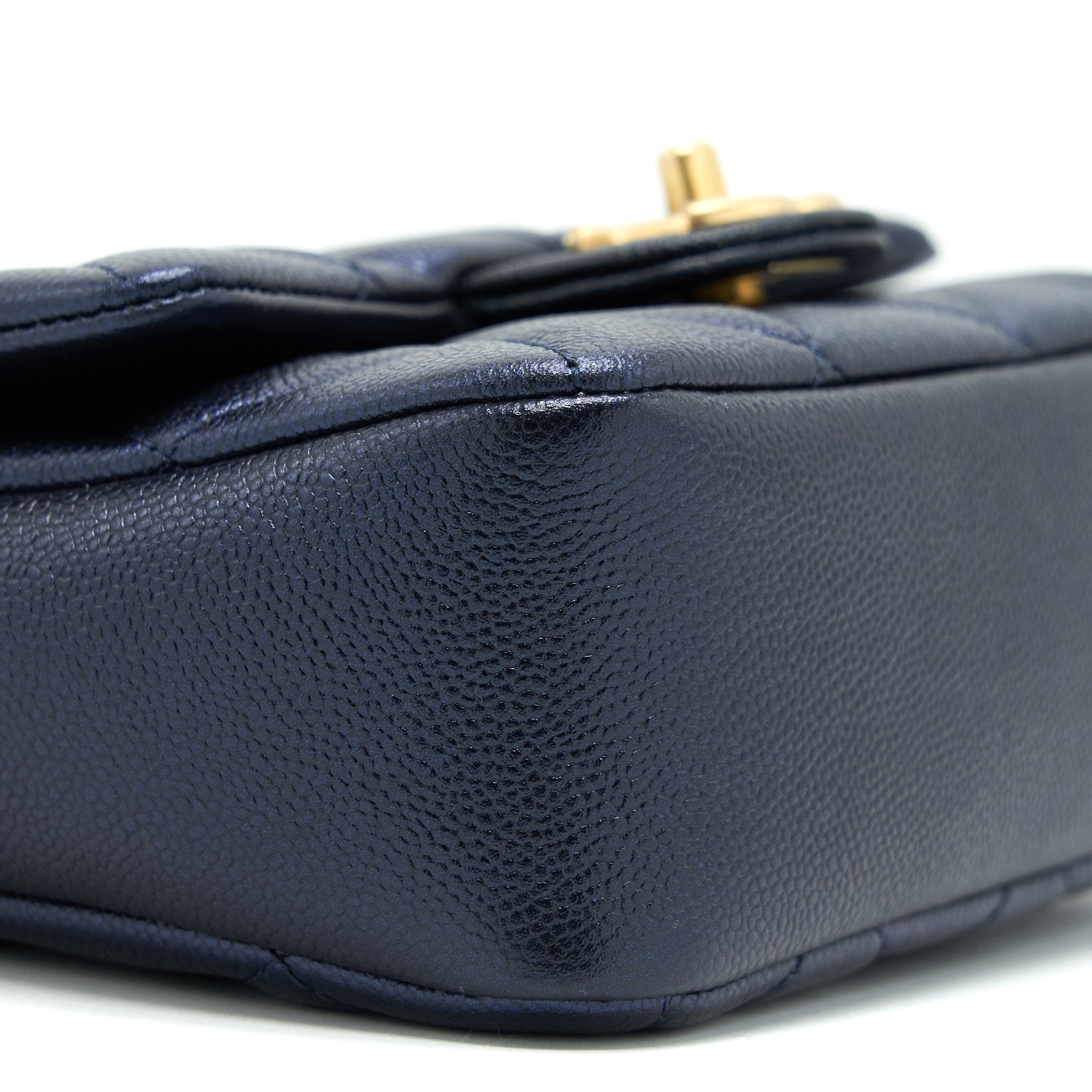 CHANEL 21K MY PERFECT MINI FLAP BAG CAVIAR BLACK GHW