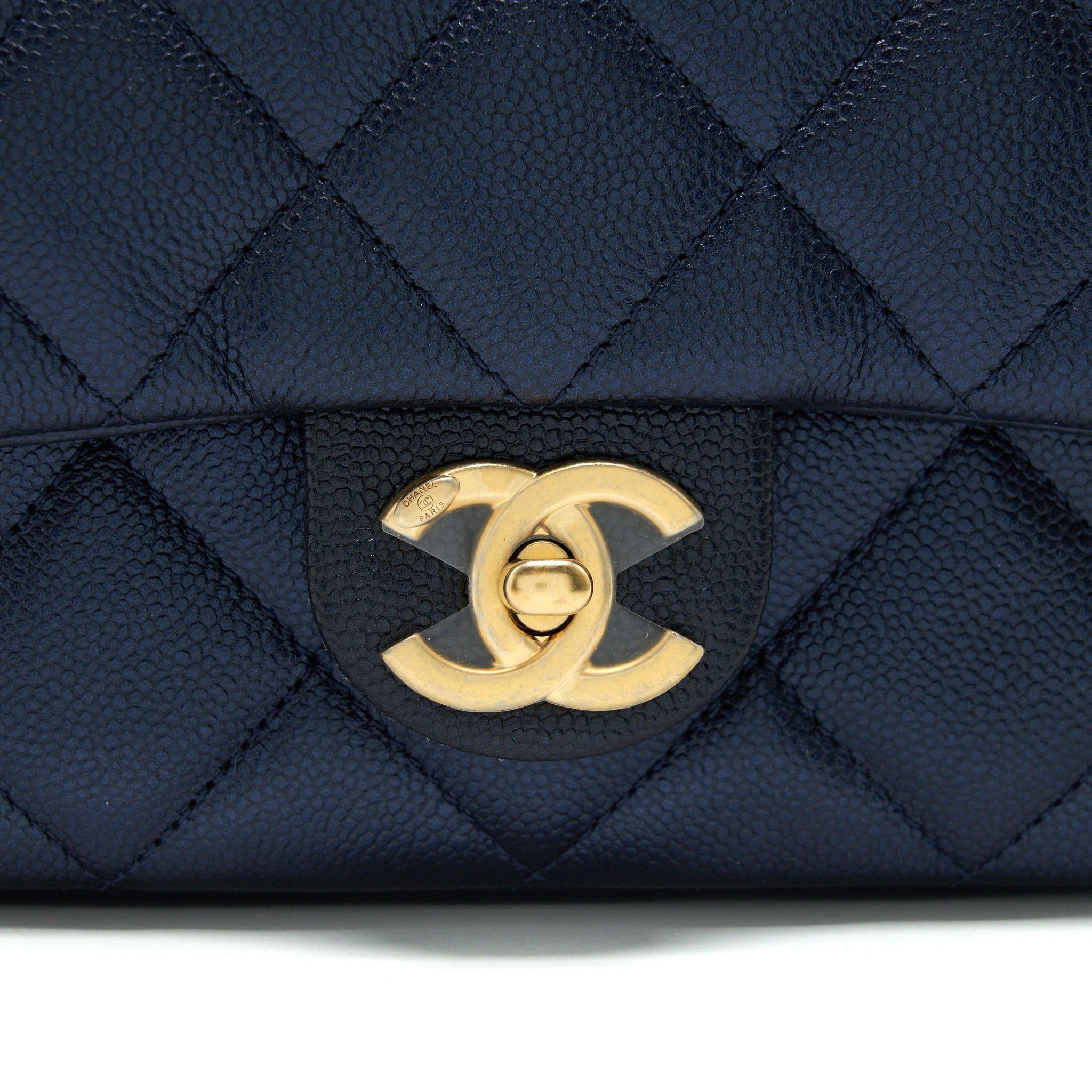 CHANEL 21K MY PERFECT MINI FLAP BAG CAVIAR BLACK GHW