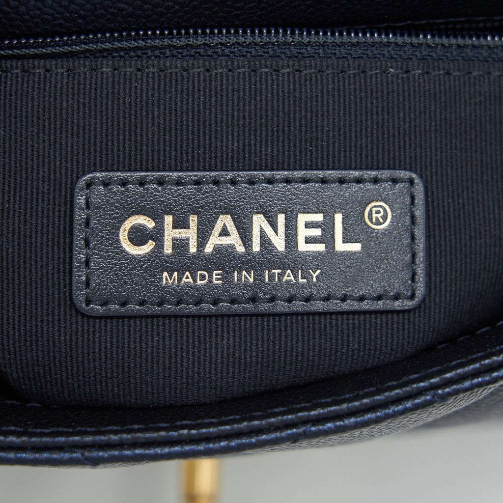 CHANEL 21K MY PERFECT MINI FLAP BAG CAVIAR BLACK GHW