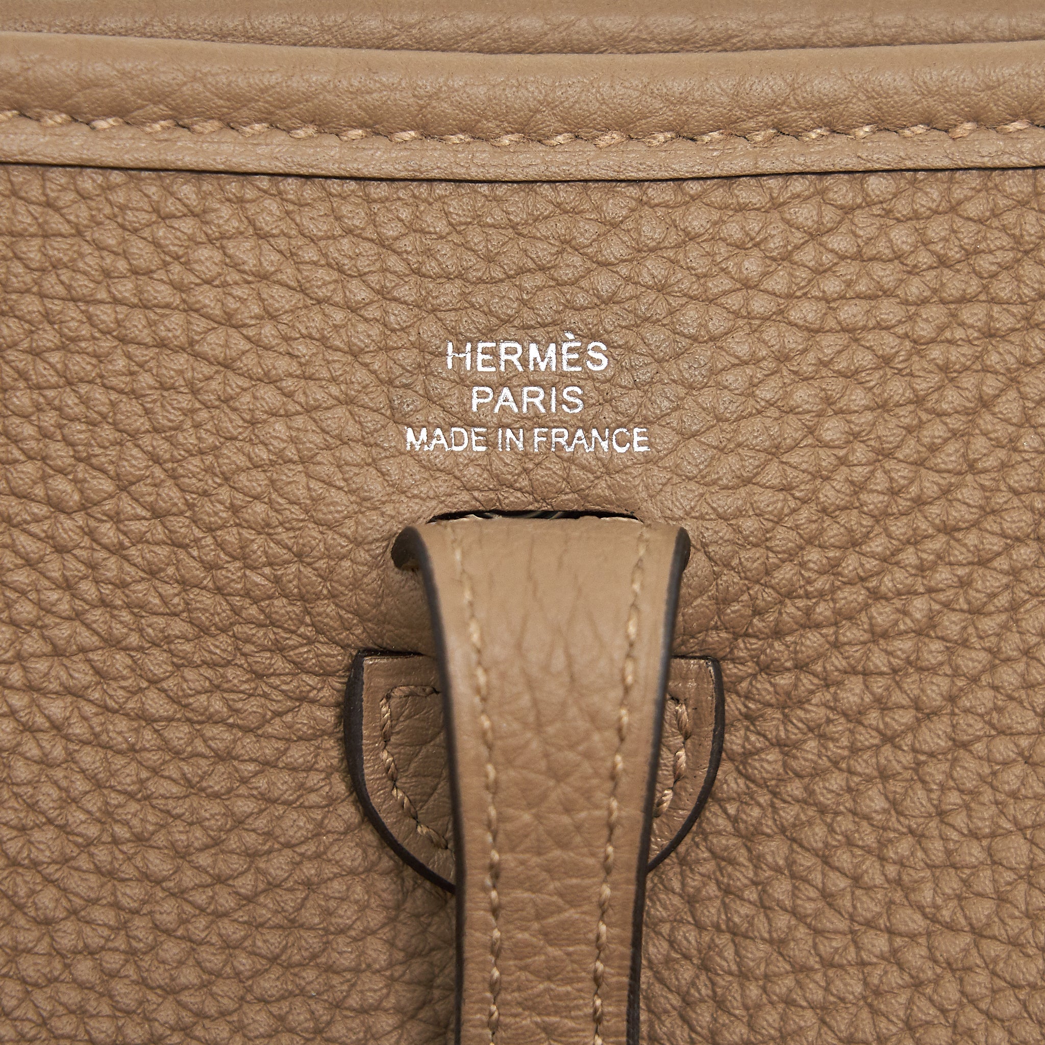 HERMES MINI EVELYNE 16 AMAZON BAG BEIGE DE WEIMAR/ GRIS ETAN
