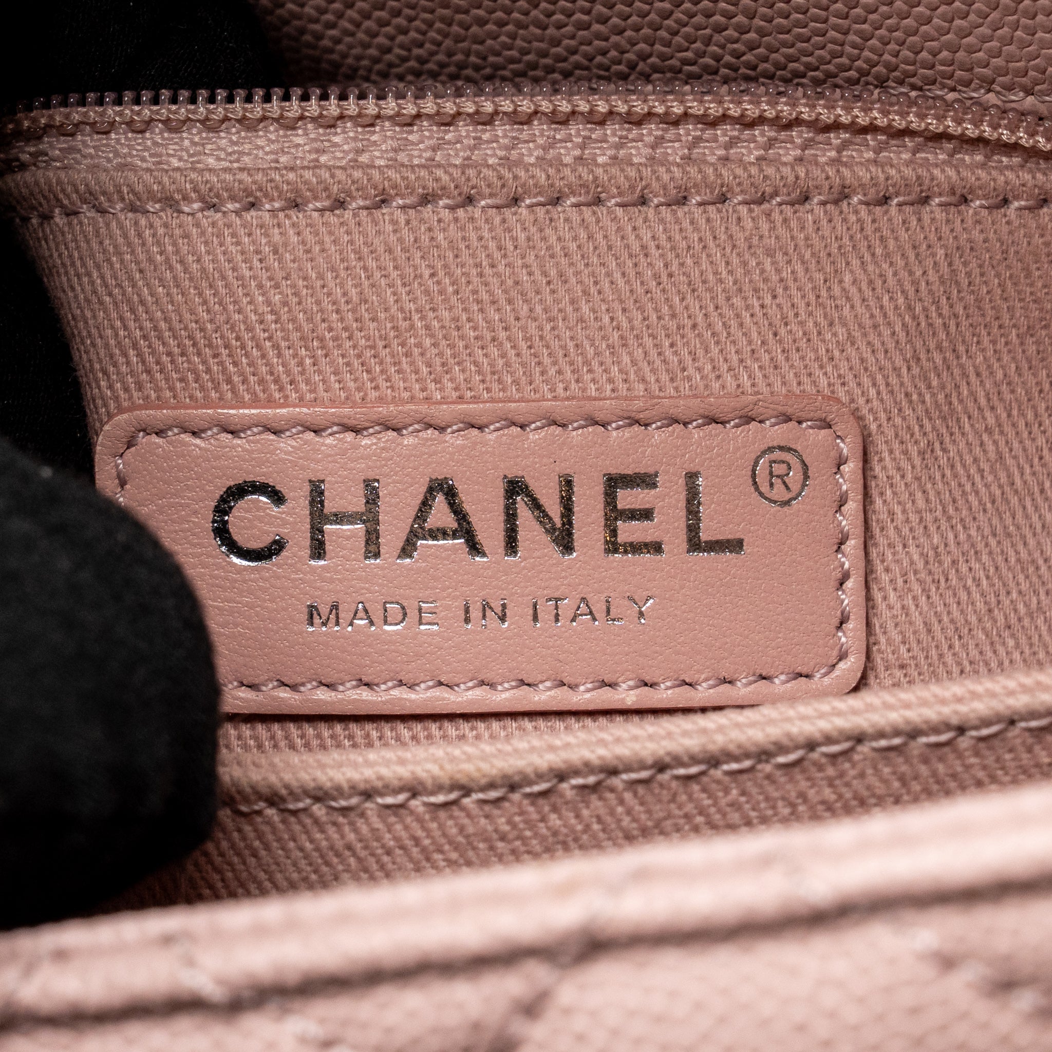 CHANEL SMALL COCO HANDLE CAVIAR PINK RUTHENIUM SHW