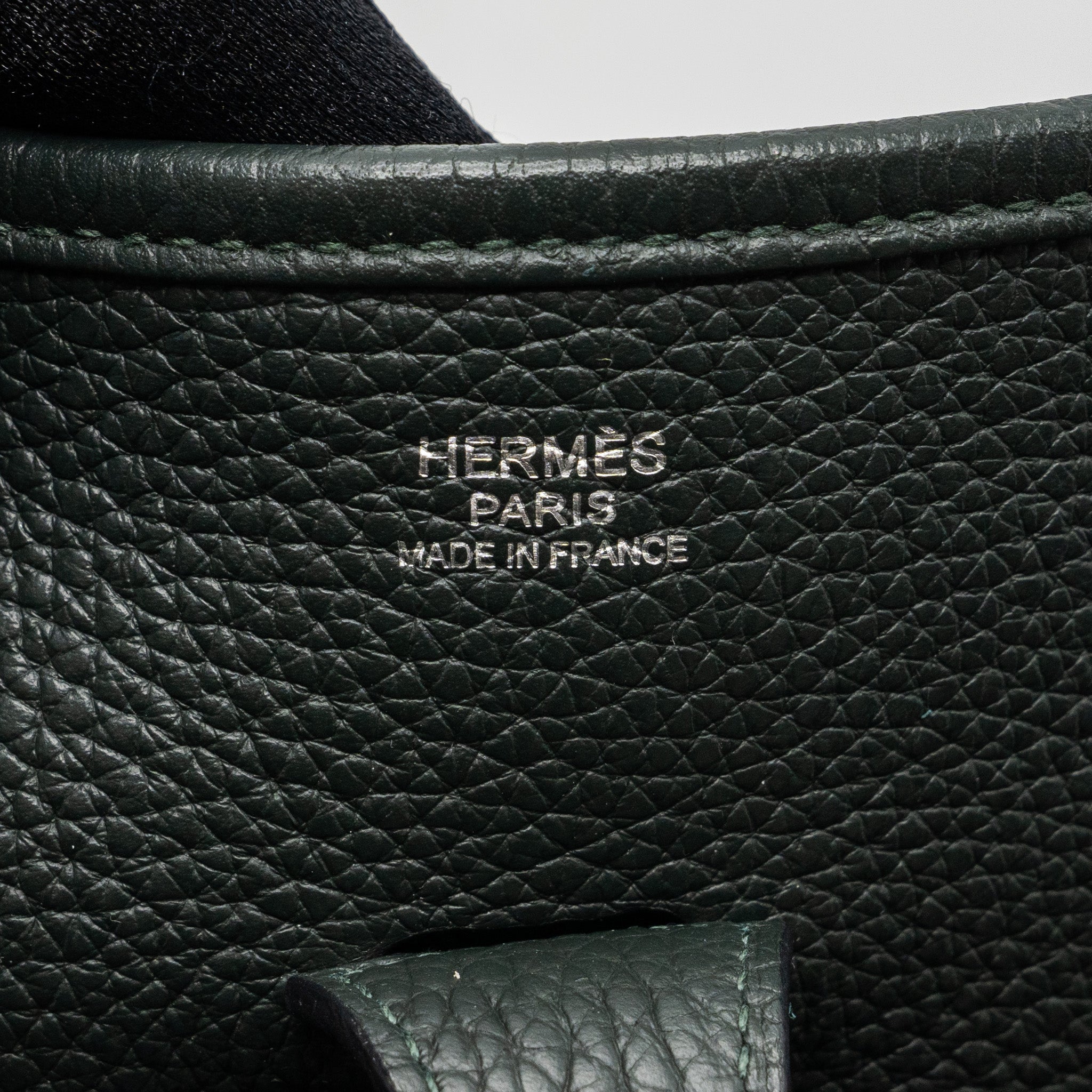 HERMES EVELYN 29 CLEMENCE DARK GREEN SHW