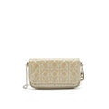 DIOR PATENT LEATHER WALLET ON CHAIN LIGHT GREY