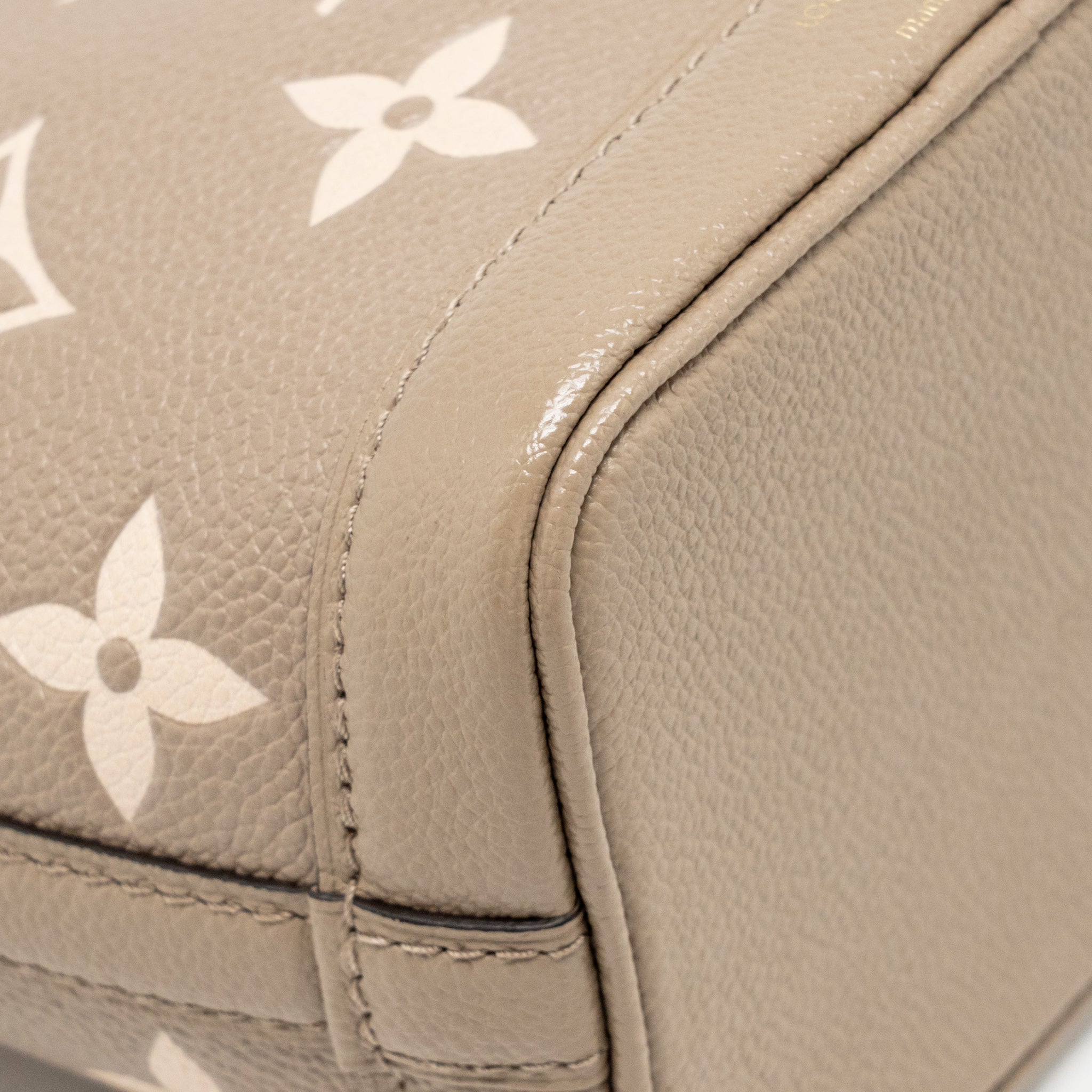 LOUIS VUITTON NANO NOE MONOGRAM EMPREINTE CALFSKIN LEATHER GREY GHW