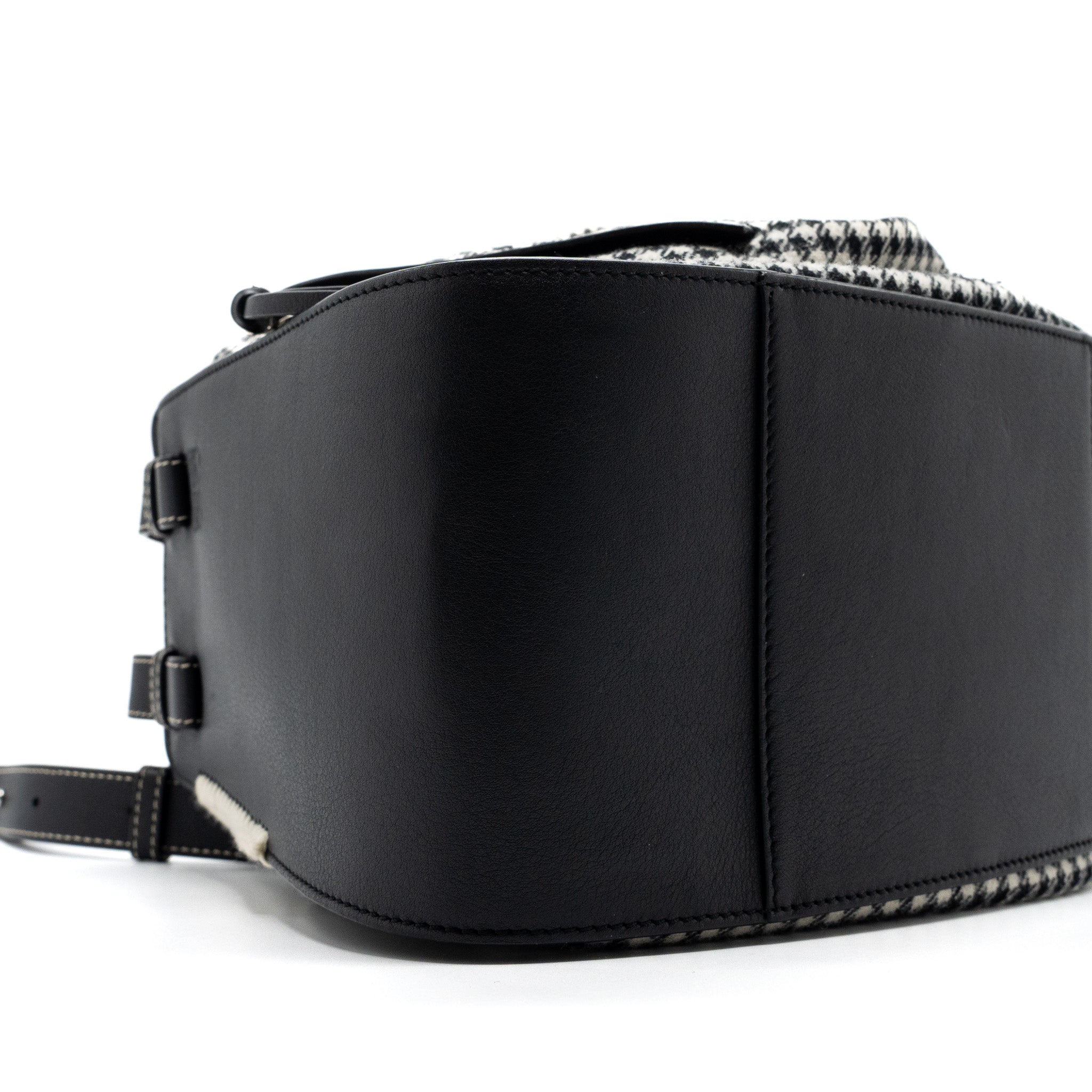 LOEWE SMALL HAMMOCK BAG CALFSKIN / FABRIC MULTICOLOR BLACK / WHITE SHW