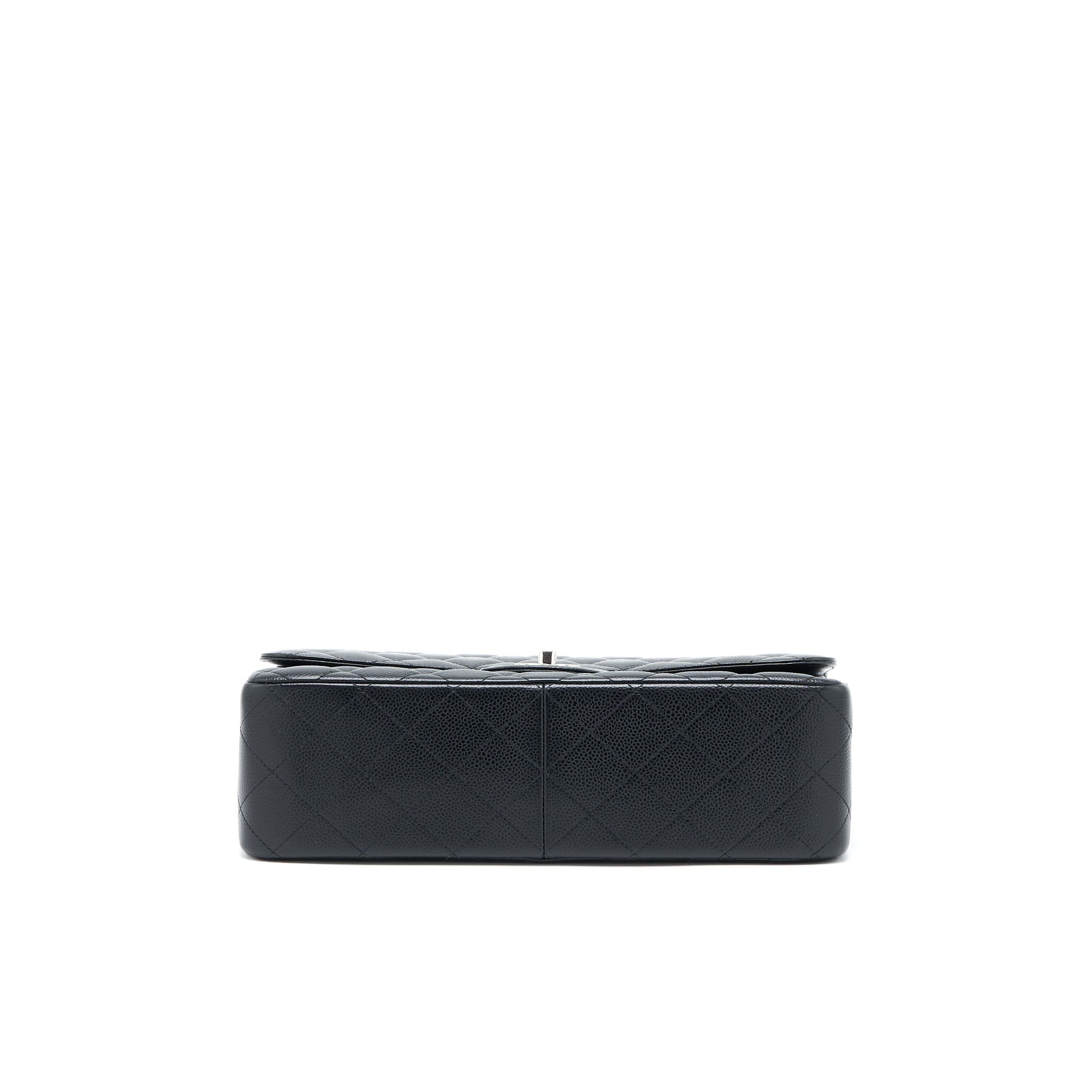 CHANEL CLASSIC JUMBO DOUBLE FLAP BAG CAVIAR BLACK SHW