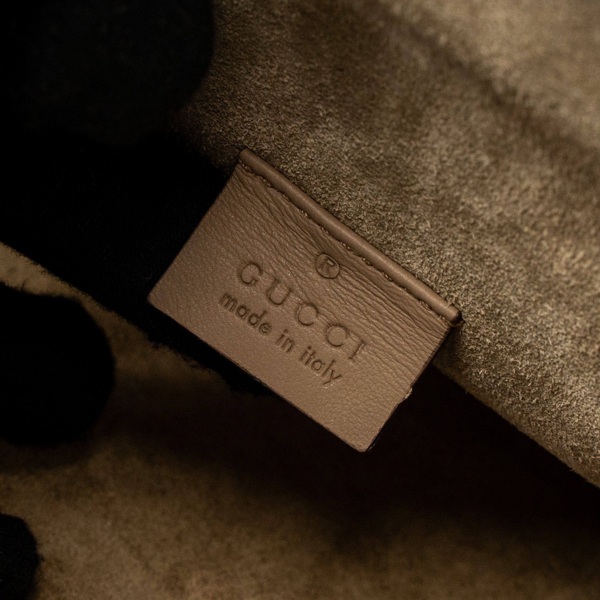 GUCCI SMALL DIONYSUS SHOULDER BAG GG SUPREME CANVAS/SUEDE BROWN SHW