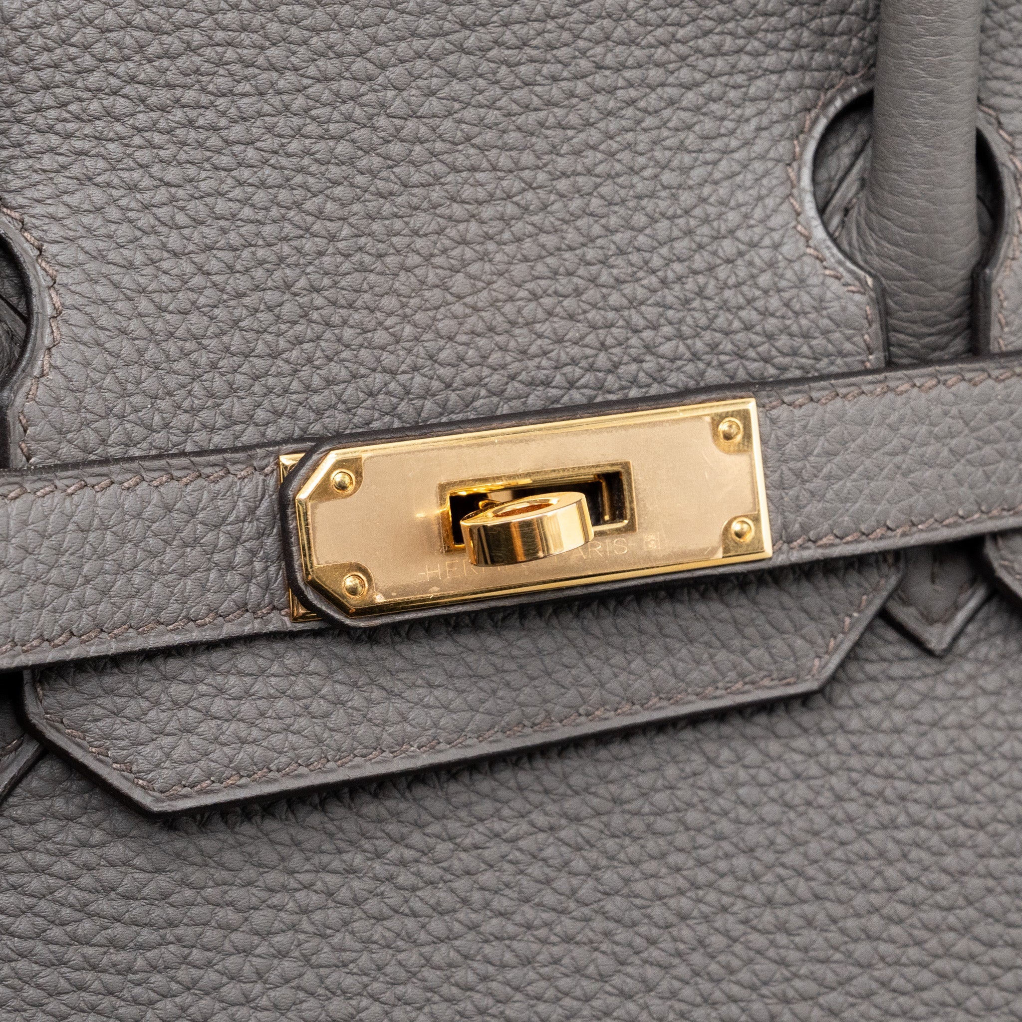 HERMES BIRKIN 30 TOGO LEATHER GRIS ETAIN RGHW