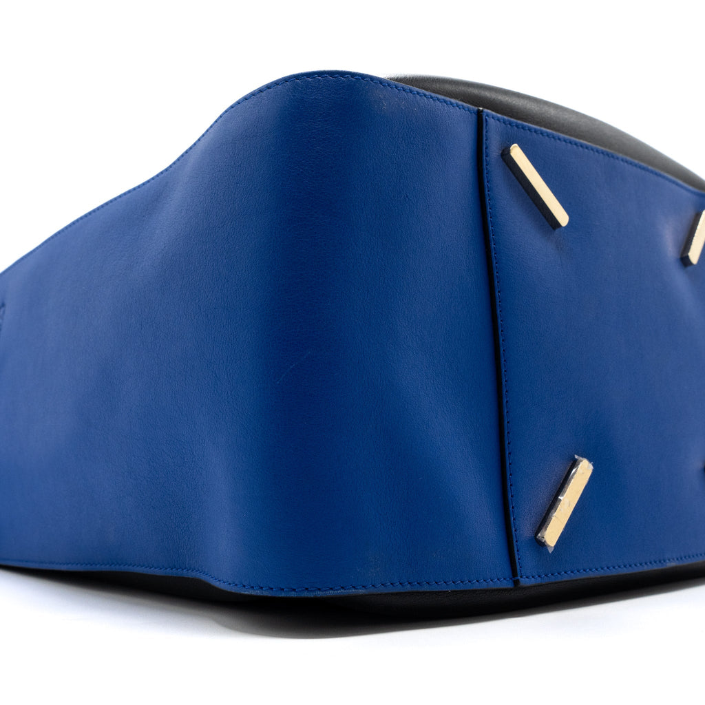 LOEWE HAMMOCK BAG CALFSKIN ELECTRIC BLUE/BLACK GHW