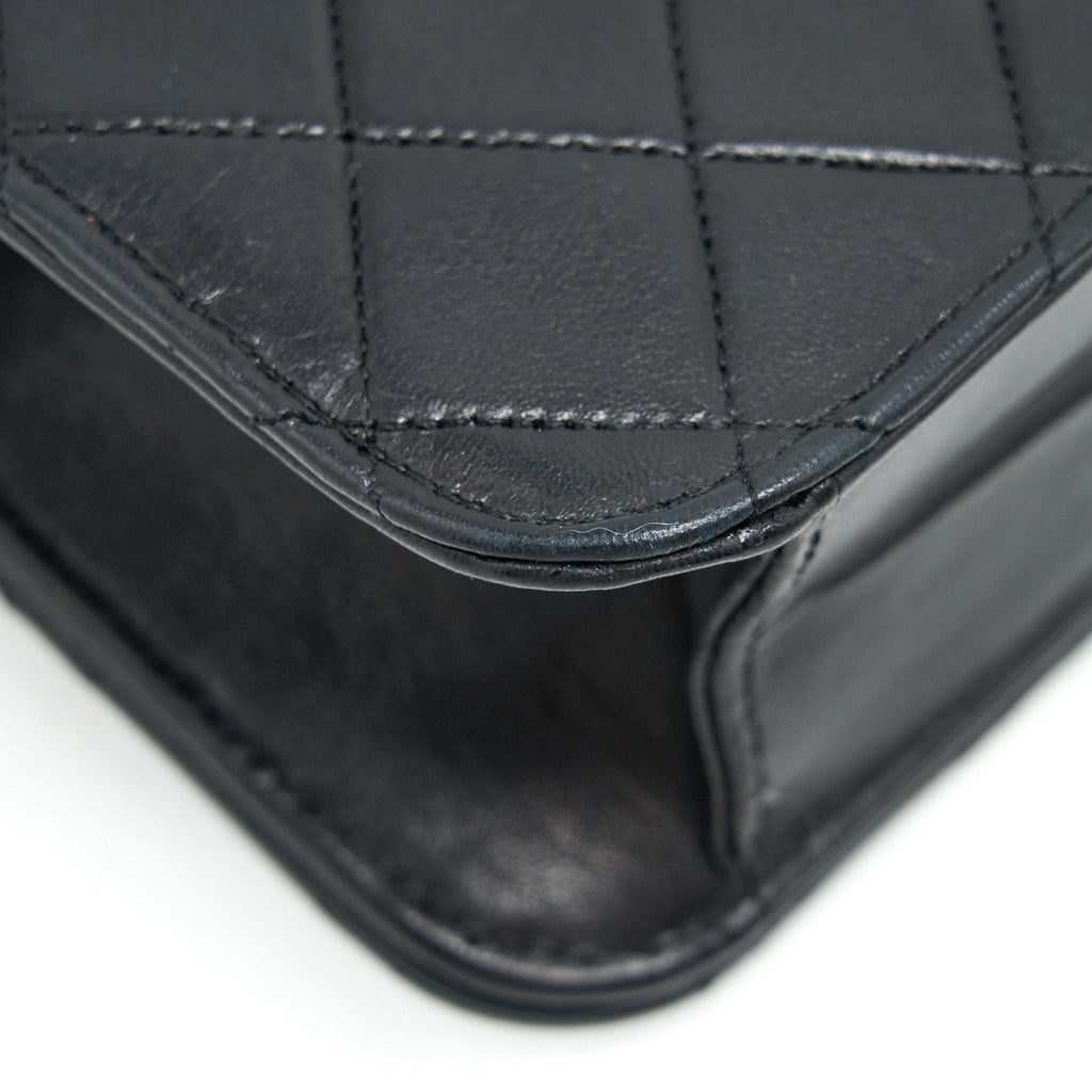CHANEL VINTAGE QUILTED LAMBSKIN FLAP SHOULDER BAG