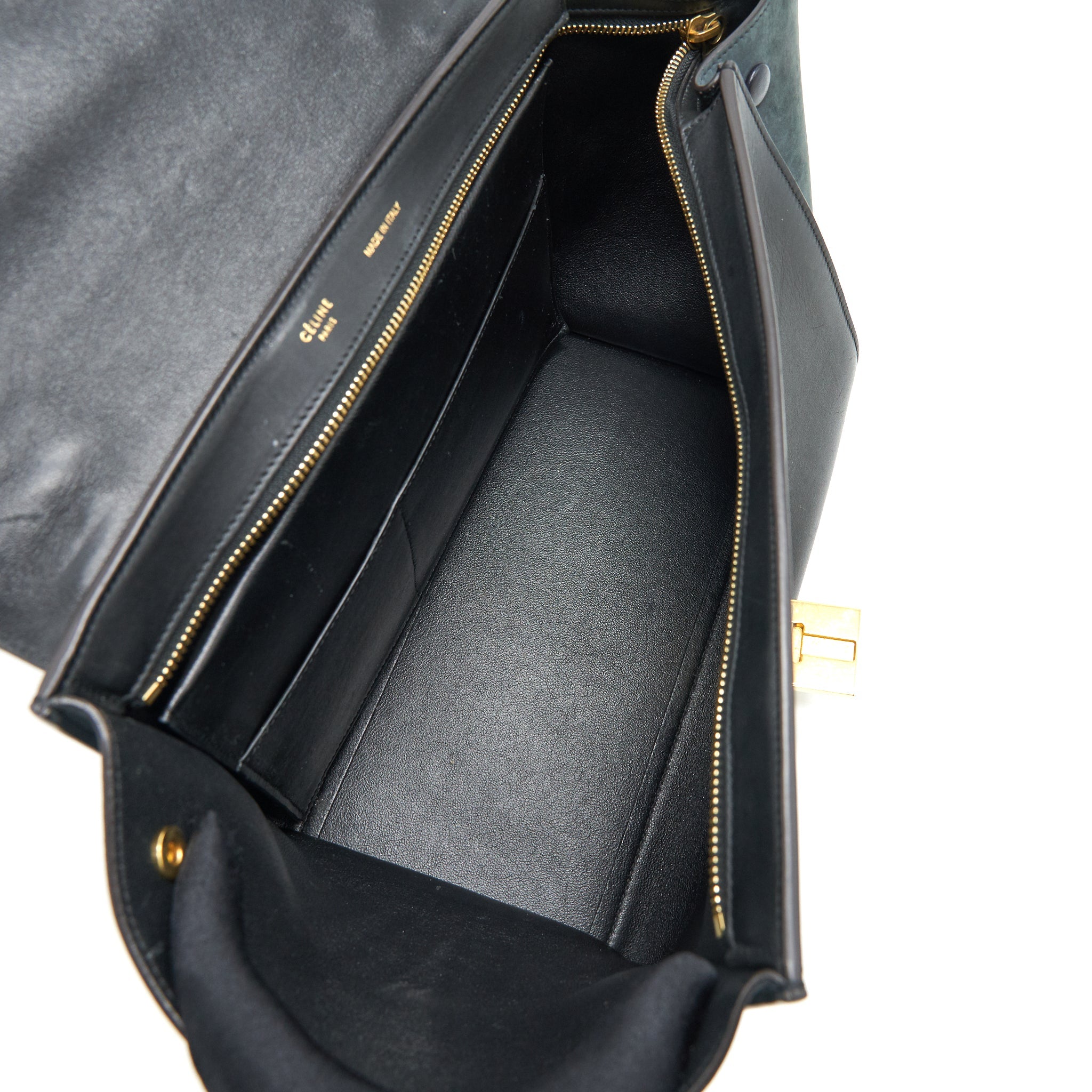 CELINE TRAPEZE BAG DEEP GREY / BLACK GHW