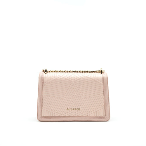 BVLGARI SERPENTI DIAMOND BLAST SHOULDER BAG IN PINK