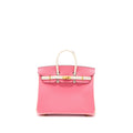 HERMES BIRKIN 25 SPECIAL ORDER EPSOM ROSE AZALEE/CRAIE WITH BRUSHED GHW