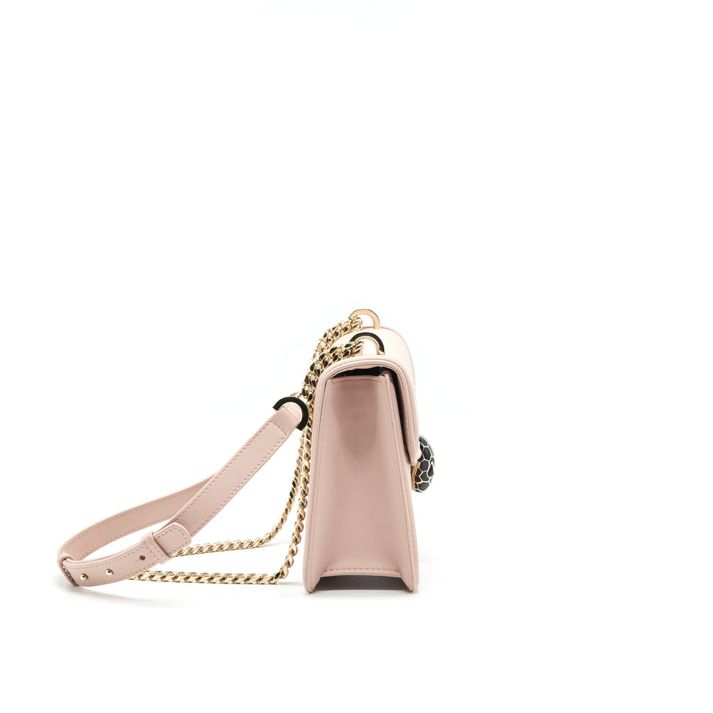 BVLGARI SERPENTI DIAMOND BLAST SHOULDER BAG IN PINK