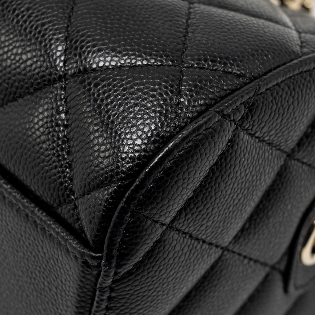 CHANEL 25P MINI BOWLING BAG CAVIAR BLACK LGHW (MICROCHIP)