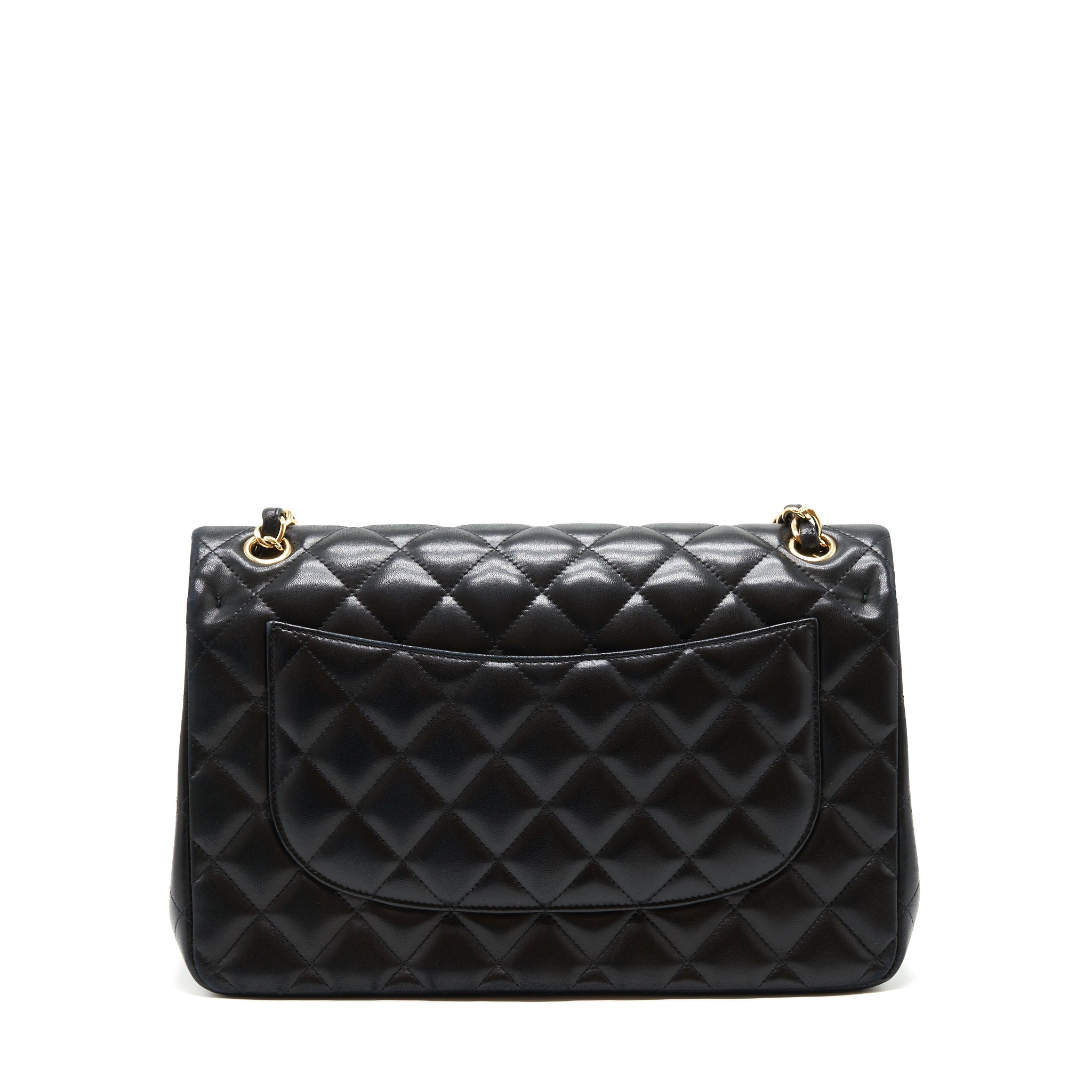 CHANEL CLASSIC JUMBO DOUBLE FLAP BAG LAMBSKIN BLACK GHW