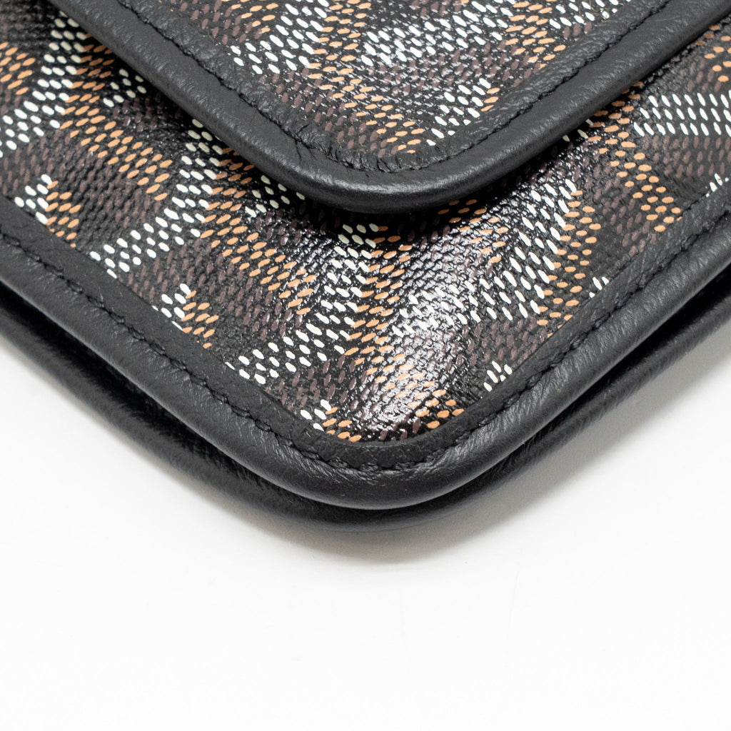GOYARD PLUMET POCKET POCHETTE GOYARDINE CANVAS BLACK SHW