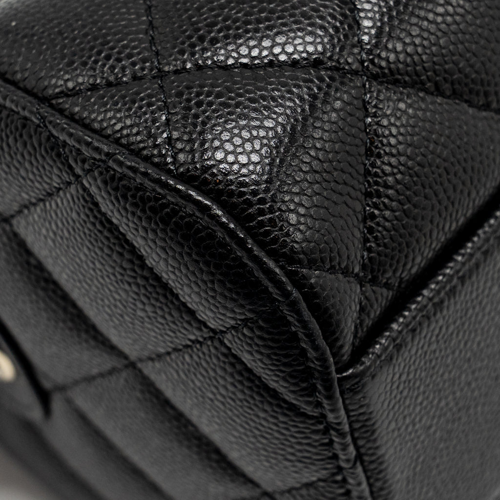 CHANEL 25P MINI BOWLING BAG CAVIAR BLACK LGHW (MICROCHIP)