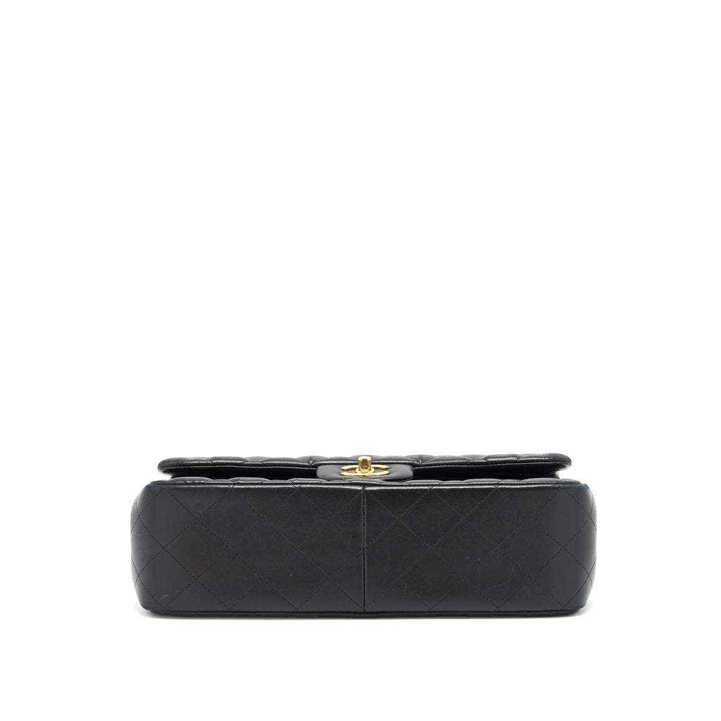 CHANEL CLASSIC JUMBO DOUBLE FLAP BAG LAMBSKIN BLACK GHW