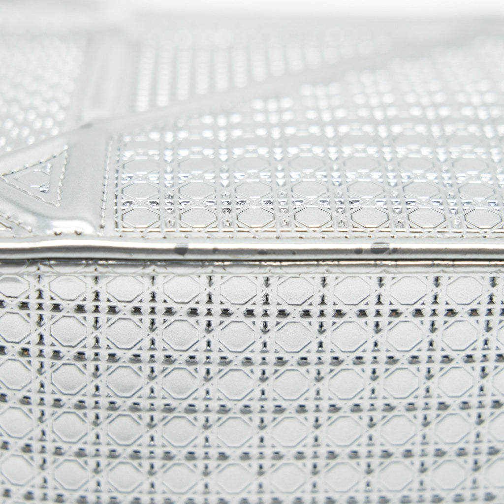 DIOR MEDIUM DIORMA METALLIC SILVER WITH SHW