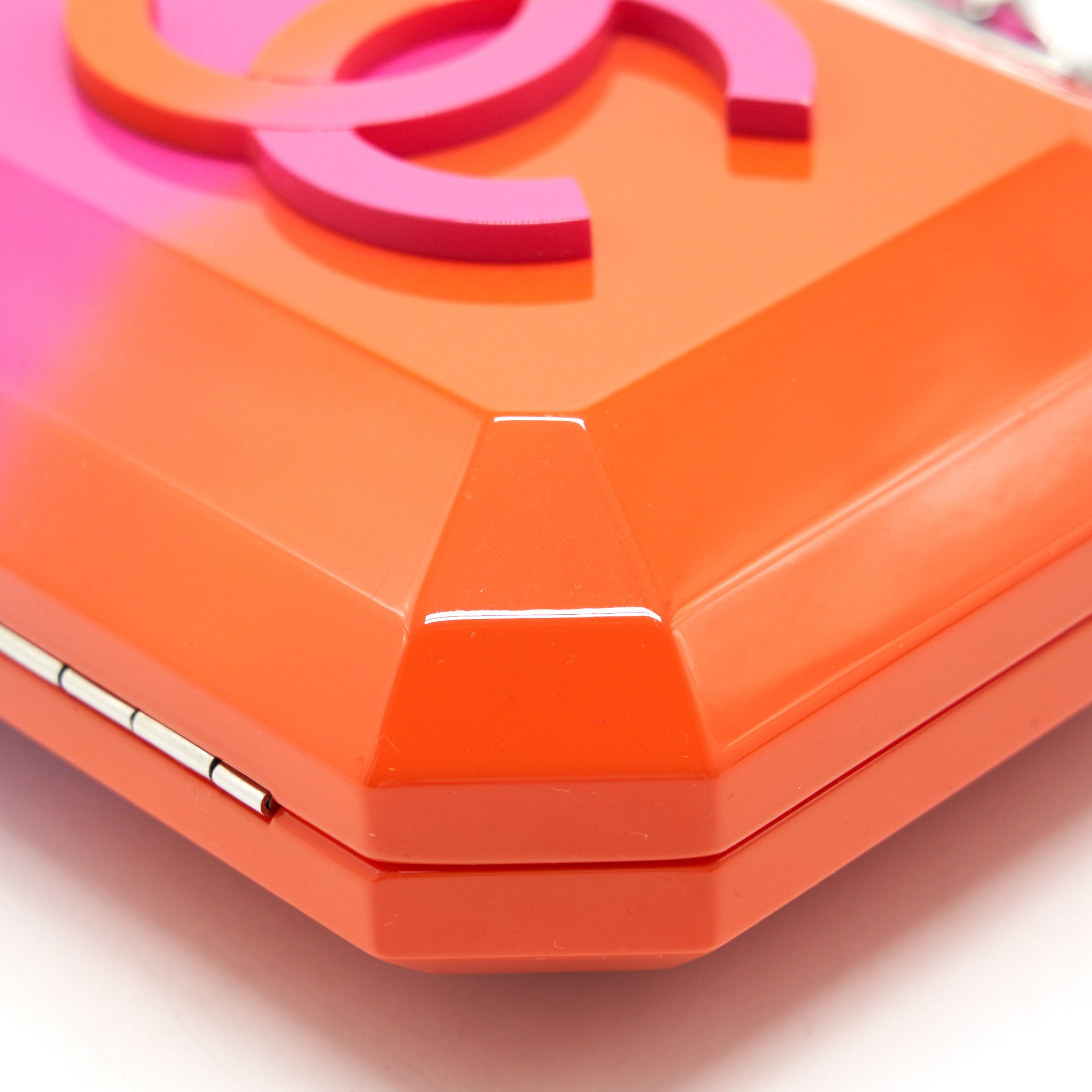 CHANEL RUNWAY MINAUDIERE CLUTCH PINK/ ORANGE