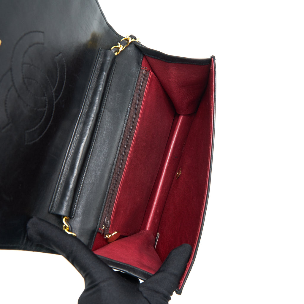 CHANEL VINTAGE QUILTED LAMBSKIN FLAP SHOULDER BAG