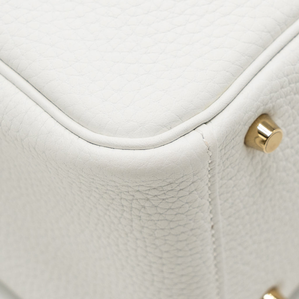 HERMES MINI LINDY II CLEMENCE NEW WHITE GHW