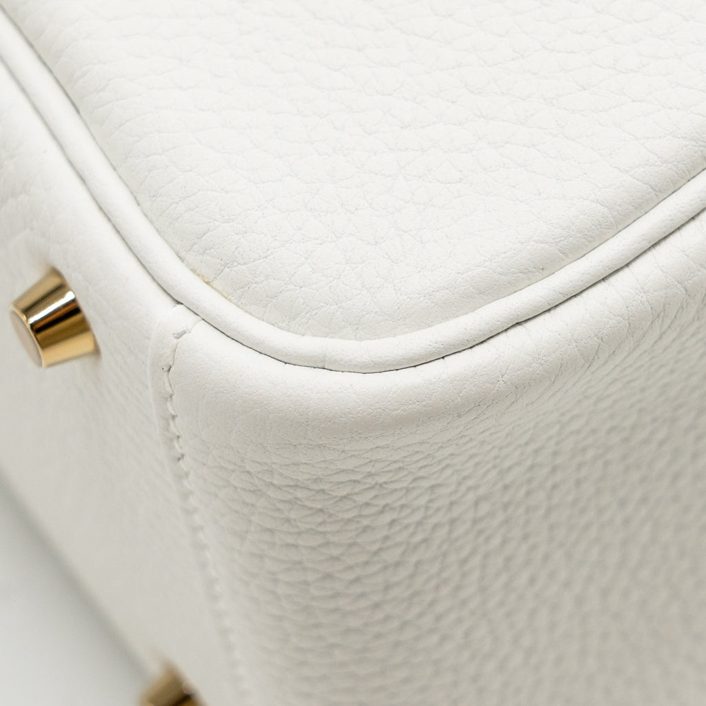 HERMES MINI LINDY II CLEMENCE NEW WHITE GHW