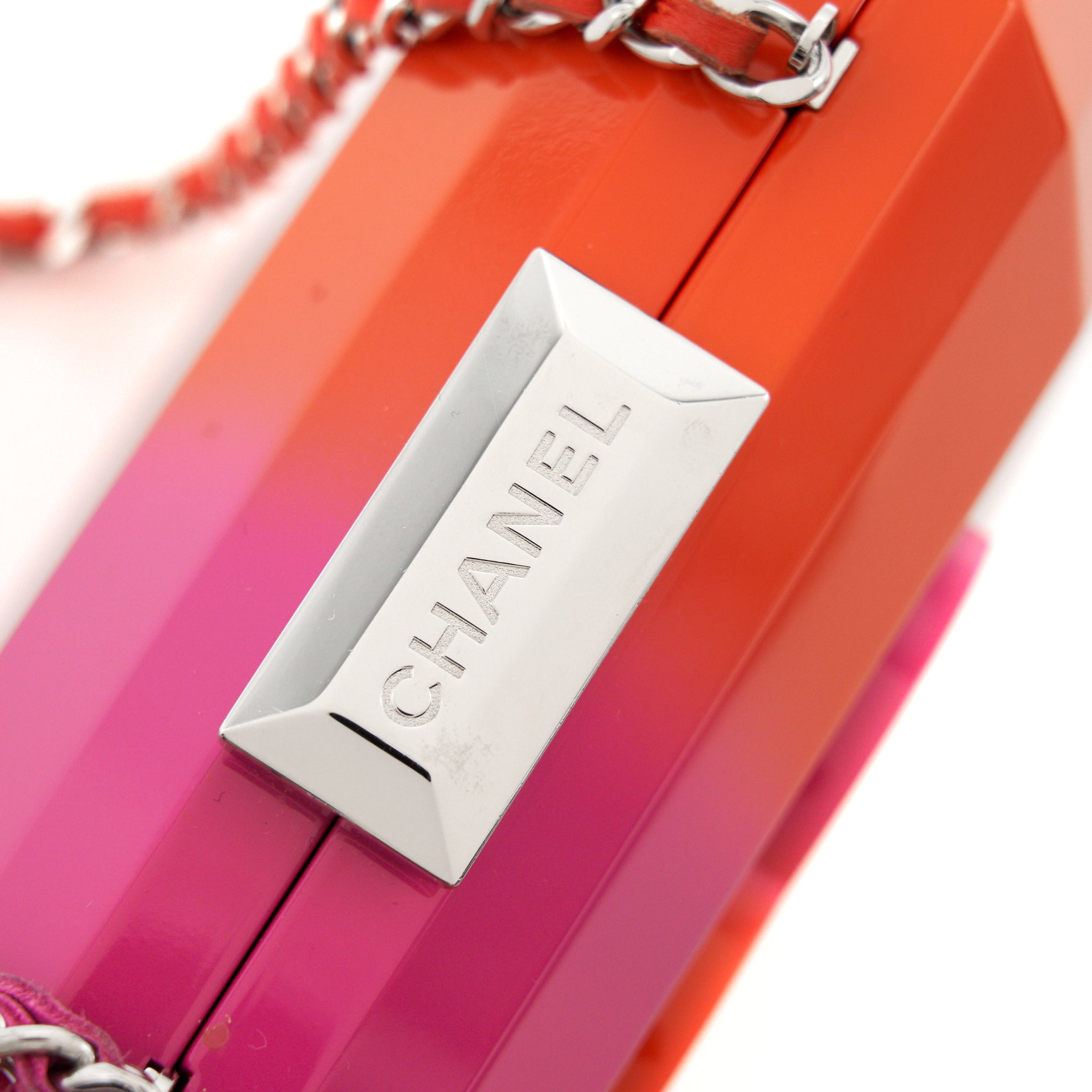 CHANEL RUNWAY MINAUDIERE CLUTCH PINK/ ORANGE
