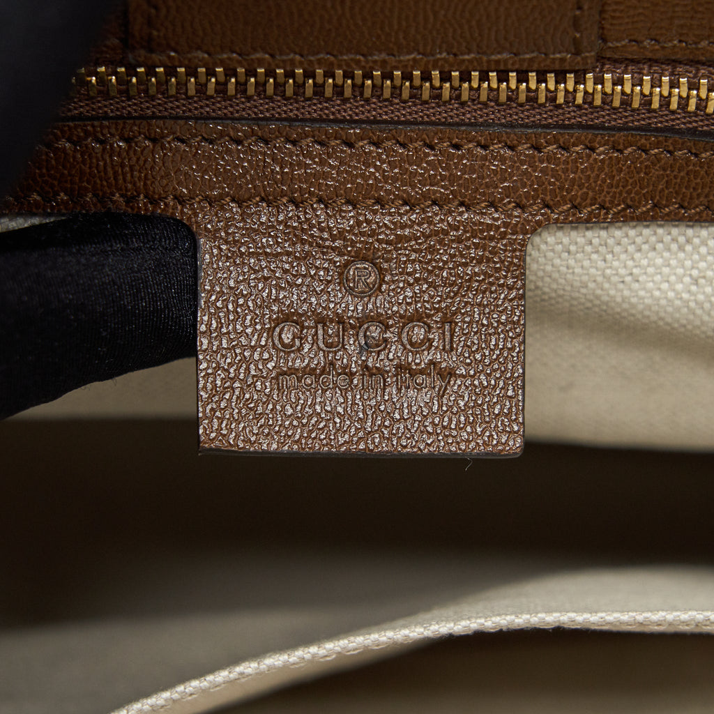 GUCCI 1955 HORSEBIT TOTE BAG BROWN
