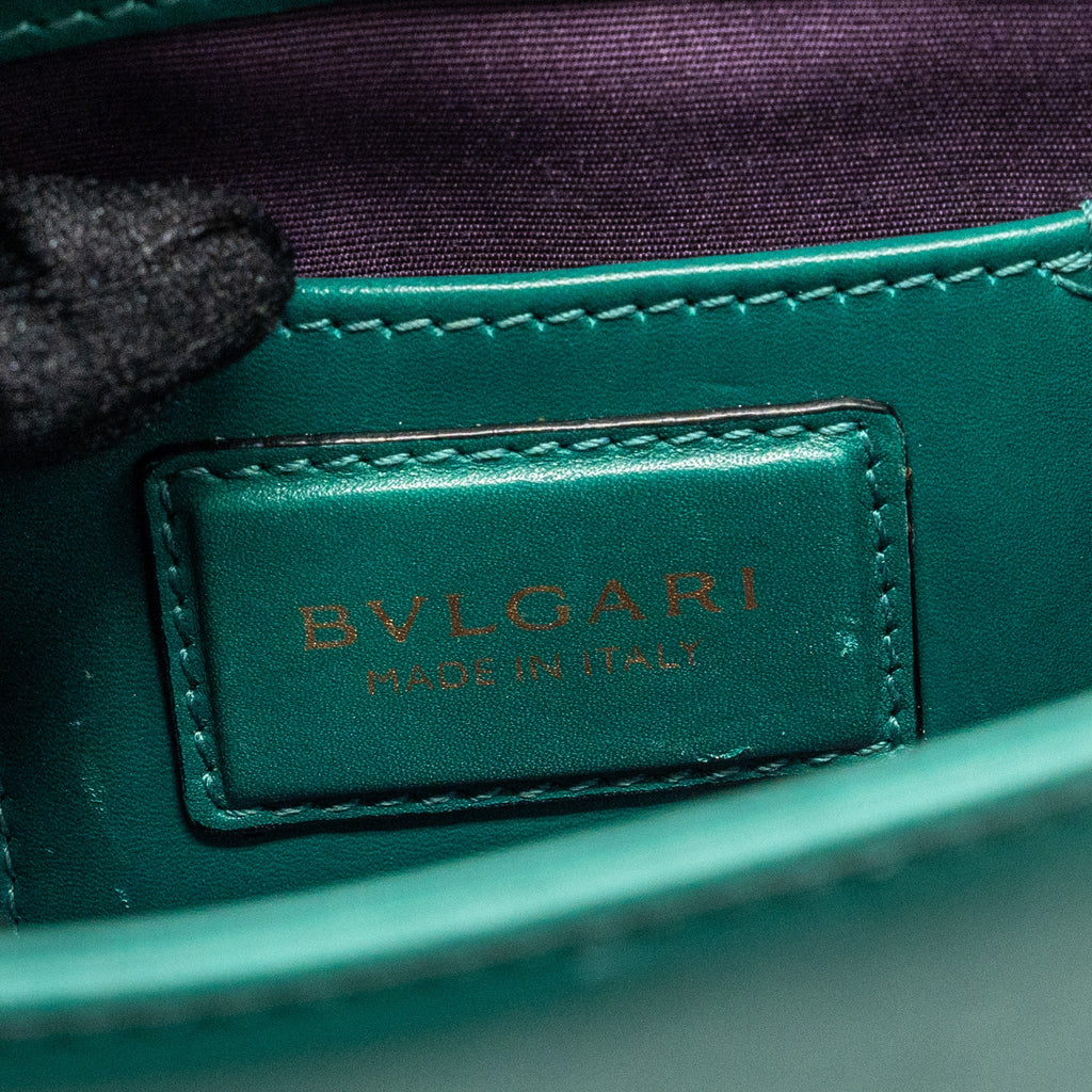BVLGARI SERPENTI FOREVER CHAIN BAG CALFSKIN GREEN LGHW