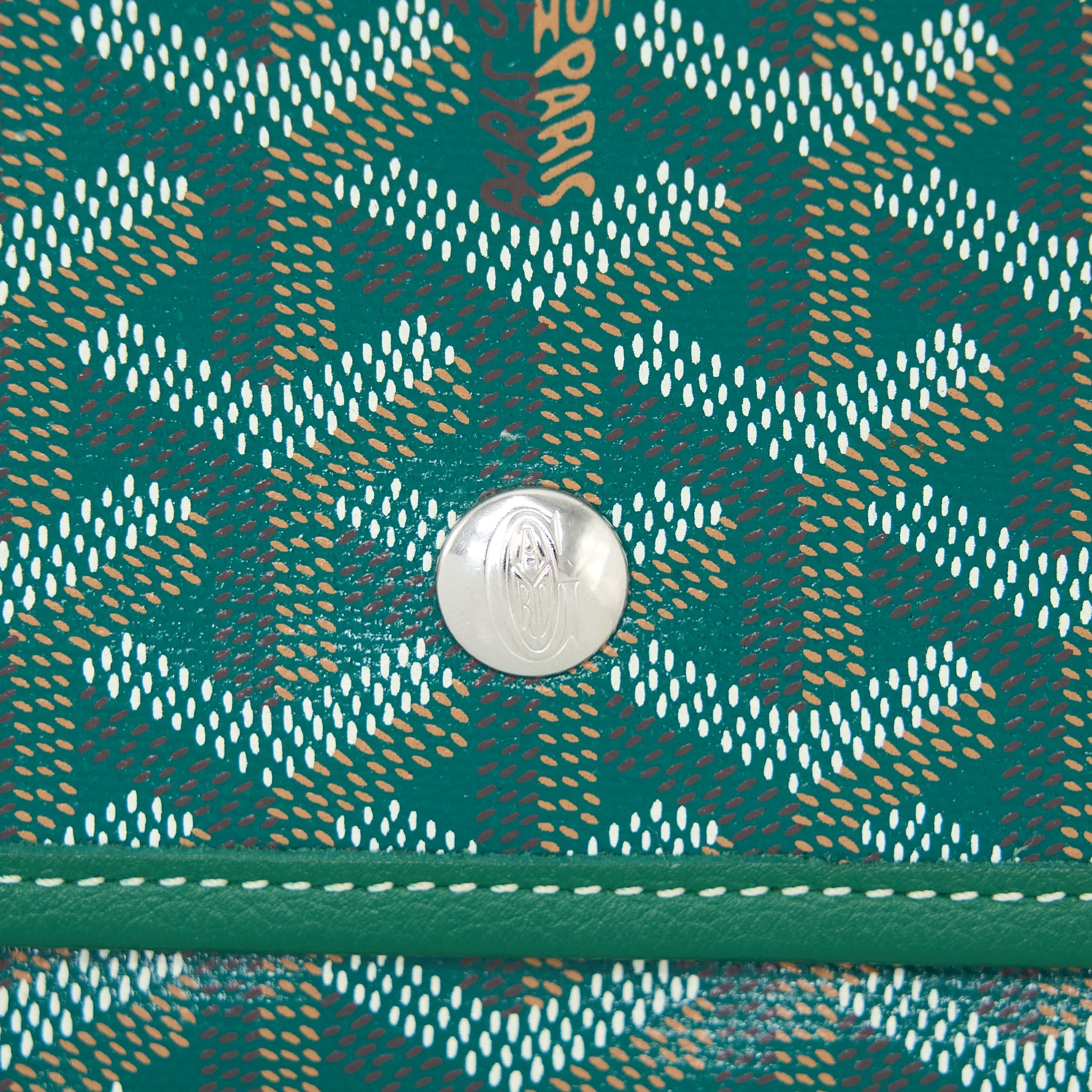GOYARD POCHETTE PLUMET GOYARDINE CANVAS VERT SHW