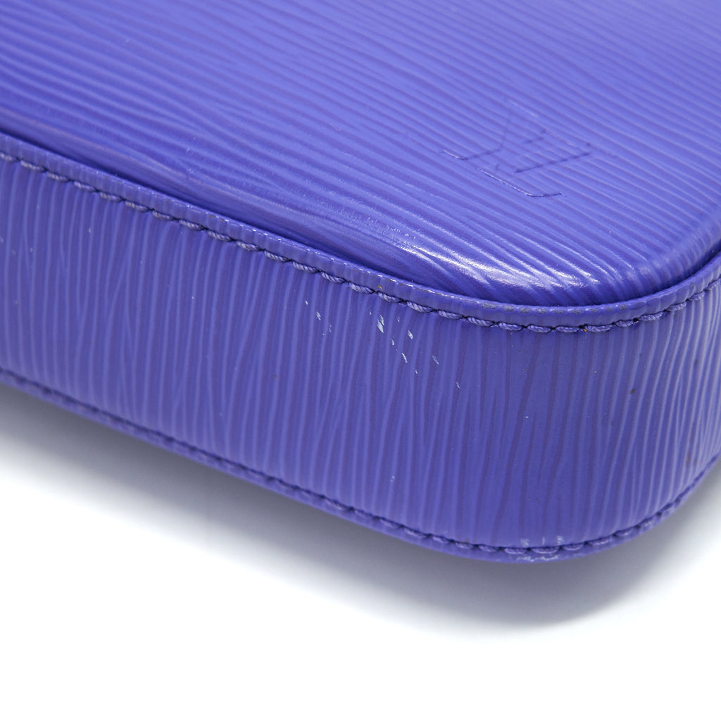 LOUIS VUITTON VINTAGE POCHETTE ACCESSORIES EPI LEATHER PURPLE