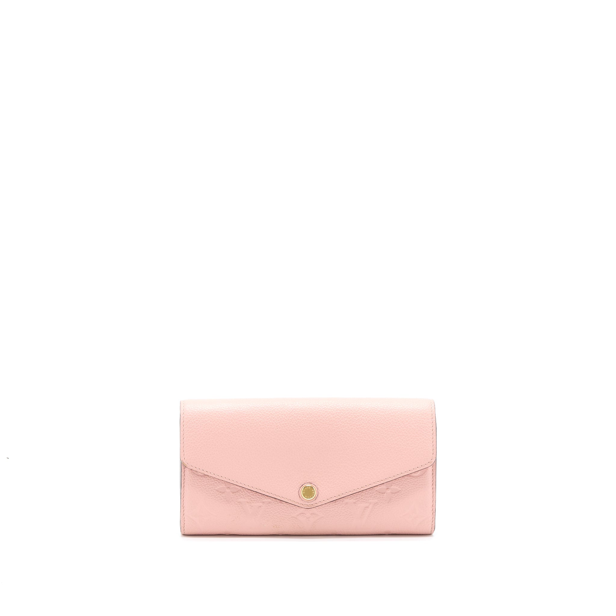 LOUIS VUITTON SARAH WALLET MONOGRAM EMPREINTE LIGHT PINK GHW