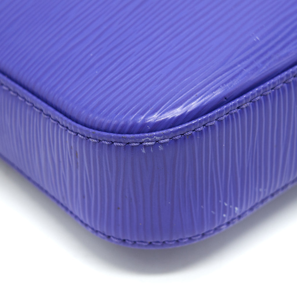 LOUIS VUITTON VINTAGE POCHETTE ACCESSORIES EPI LEATHER PURPLE
