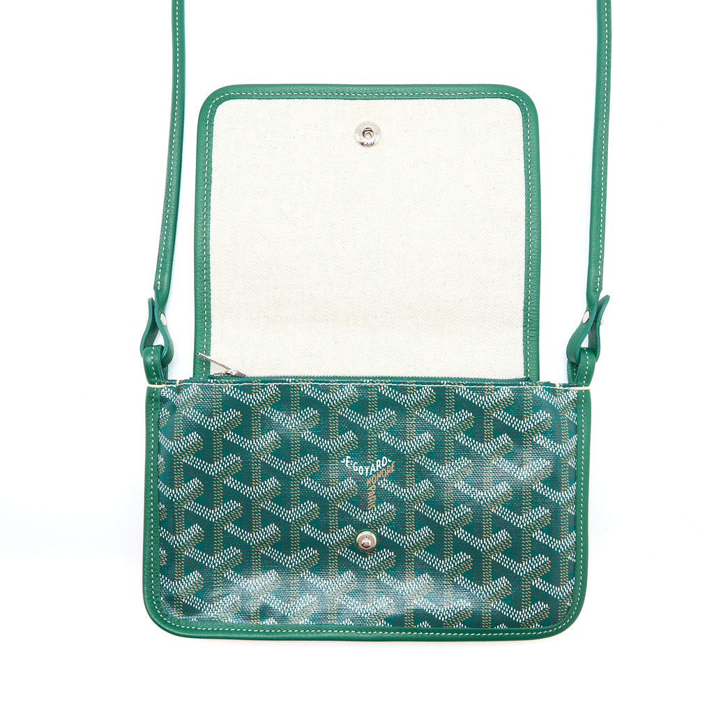 GOYARD POCHETTE PLUMET GOYARDINE CANVAS VERT SHW