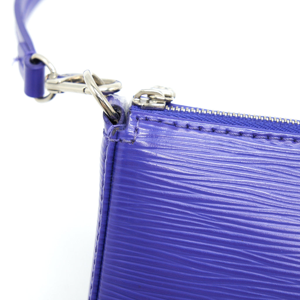 LOUIS VUITTON VINTAGE POCHETTE ACCESSORIES EPI LEATHER PURPLE