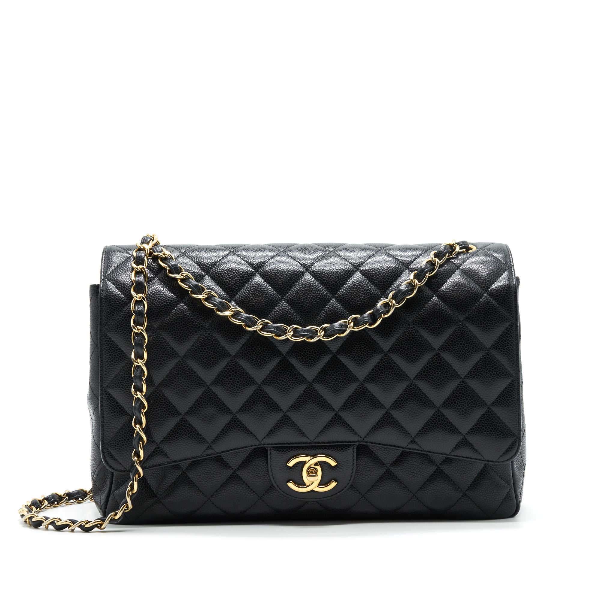 CHANEL CAVIAR MAXI IN BLACK GHW
