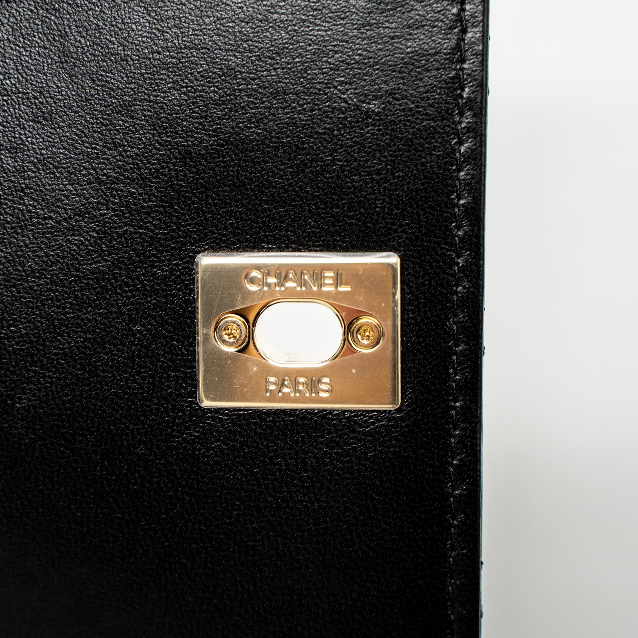 CHANEL MINI TRENDY CC WALLET ON CHAIN LAMBSKIN BLACK LGHW (MICROCHIP)