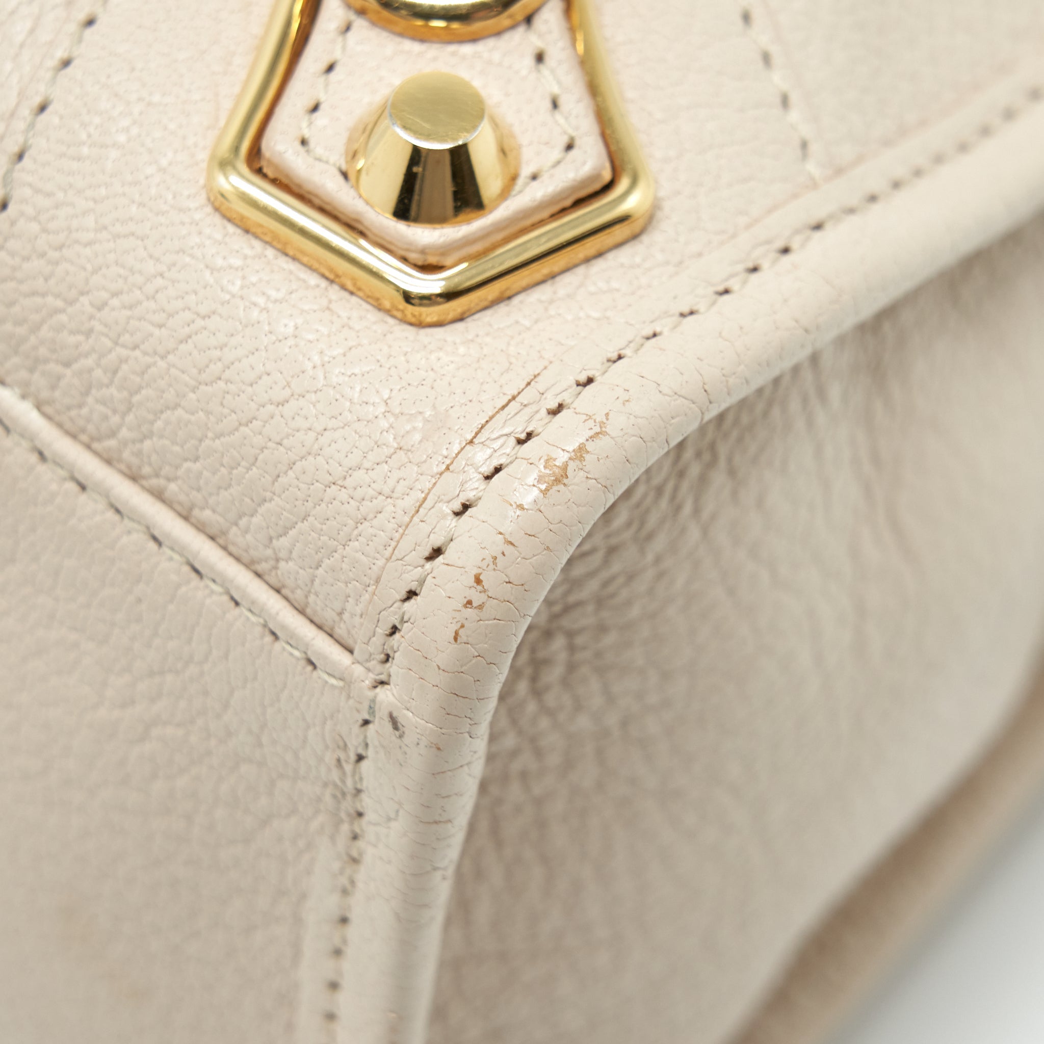 BALENCIAGA MINI CITY BAG BEIGE GHW