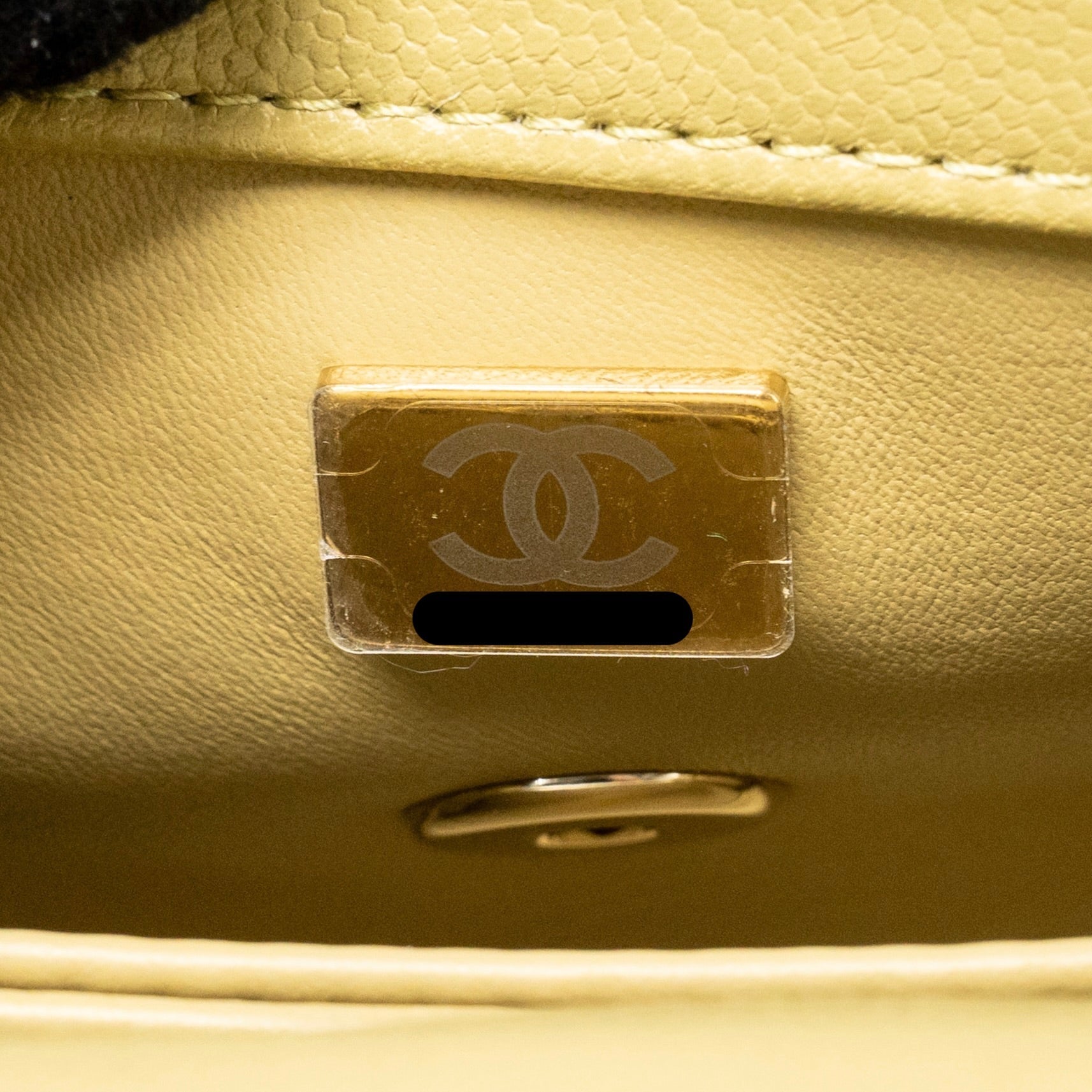 CHANEL MINI COCO HANDLE CAVIAR LIGHT GREEN LGHW (MICROCHIP)
