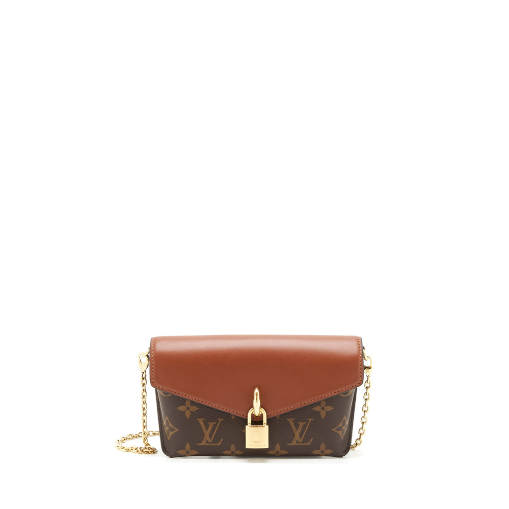 LOUIS VUITTON PADLOCK ON STRAP MONOGRAM CARAMEL GHW