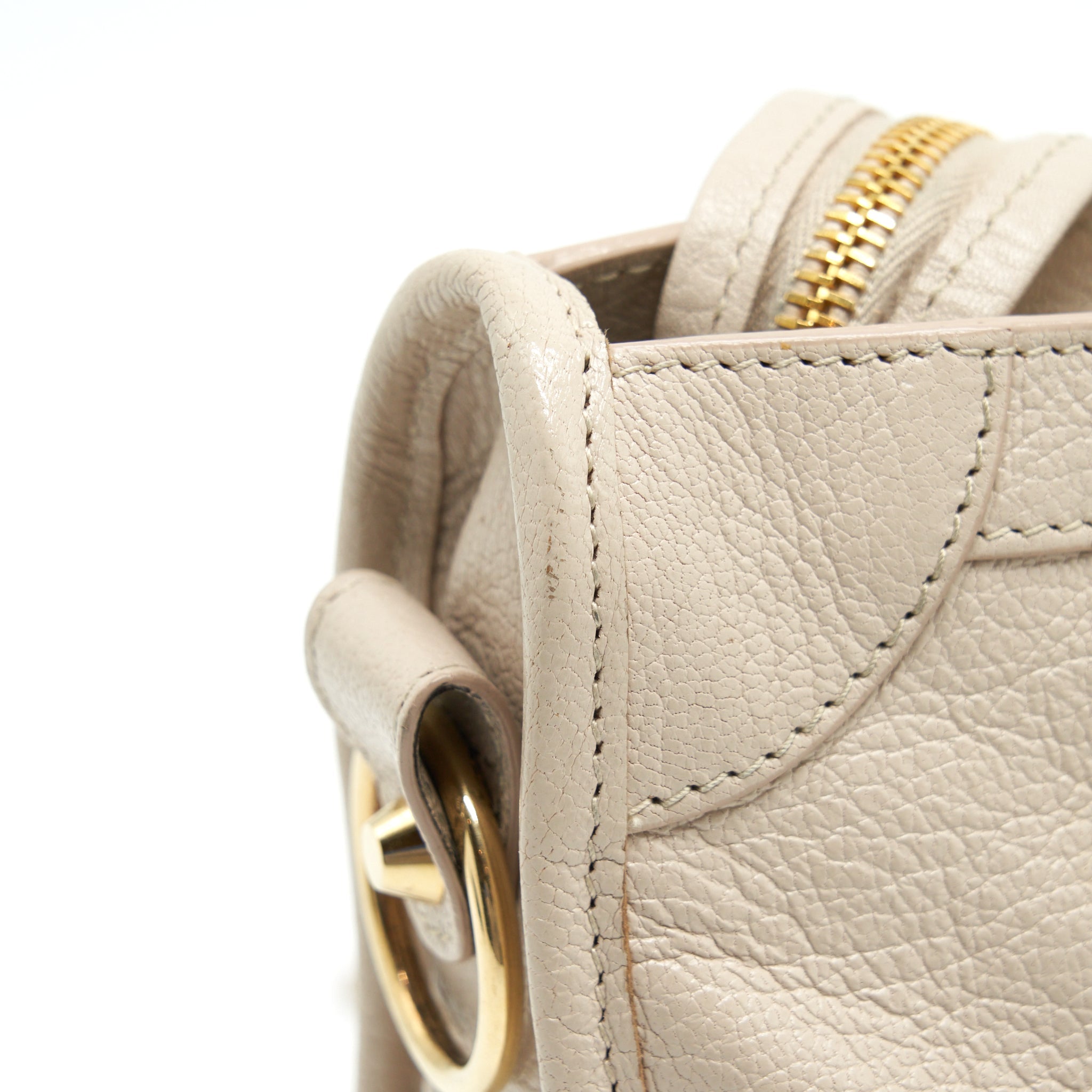 BALENCIAGA MINI CITY BAG BEIGE GHW